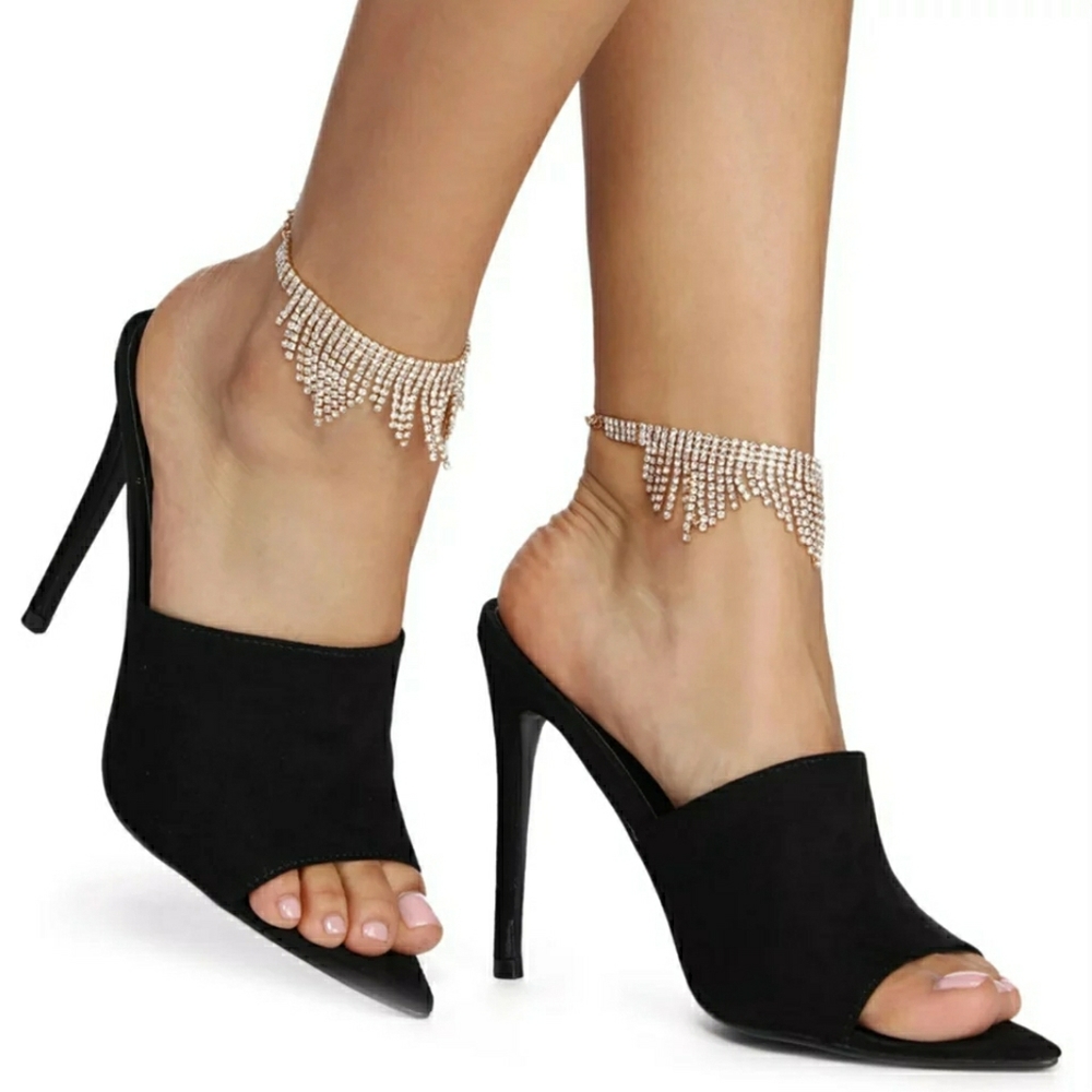 💚IN STOCK 💚 2 X Rhinestone Tassel Anklet - Picture 2 of 4